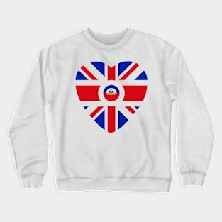 British Haitian Multinational Patriot Flag Series (Heart) Crewneck Sweatshirt